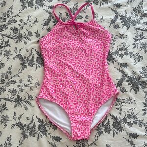 Cat & Jack Pink and White One Piece Swimsuit